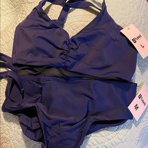 Fused Hawaii Navy bikini